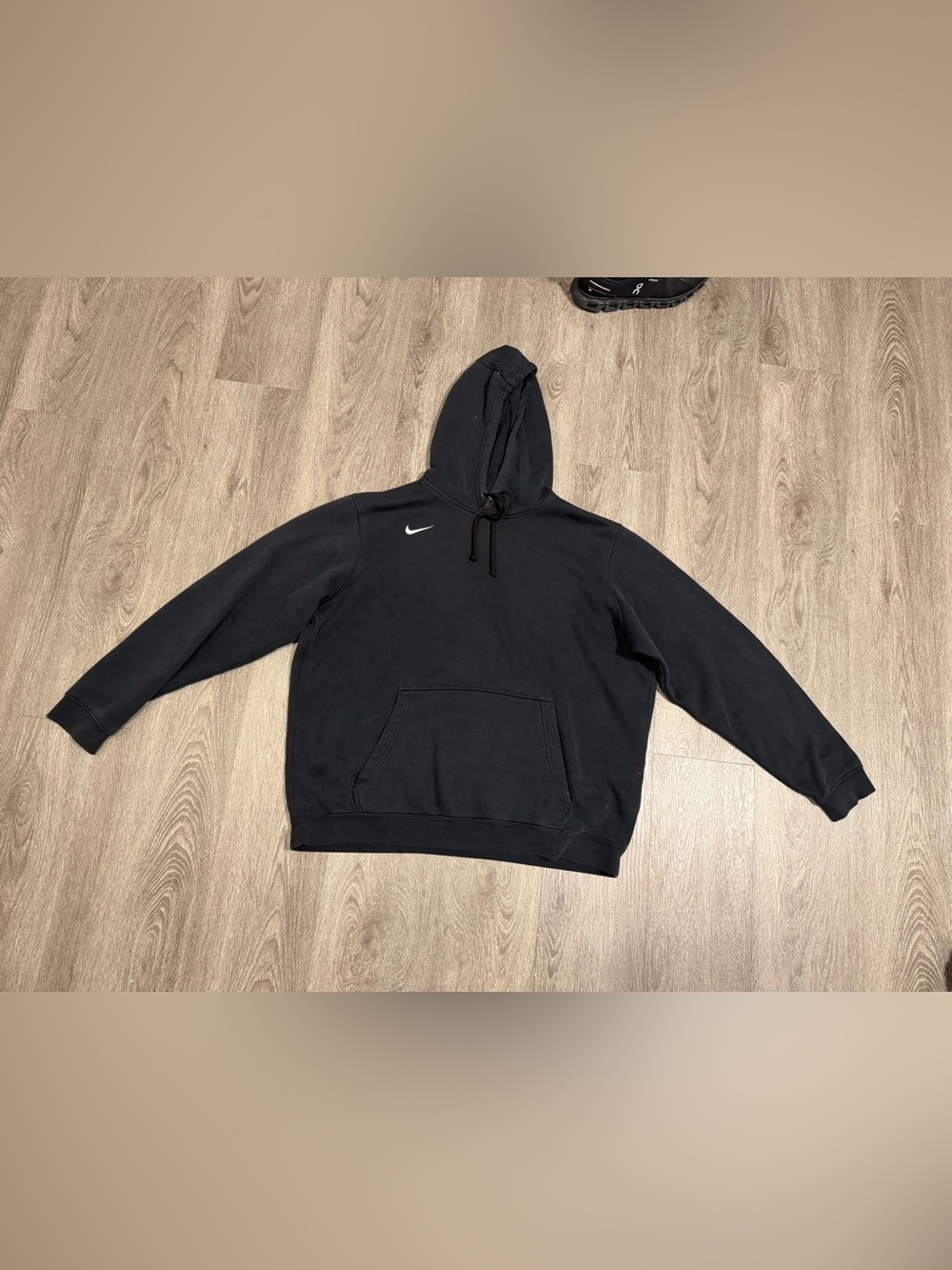 Nike Sportswear Club Fleece Pullover Hoodie Sweatshirt Black Jumper Mens XL